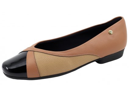 Dámské baleríny PICCADILLY, model 250205-1 terracota/black