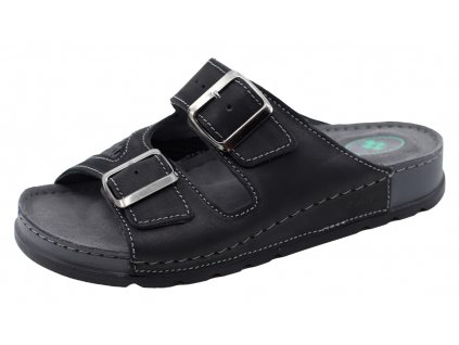 Dámské pantofle SANTÉ, model 211/1H, barva 60 černé - HALUXY
