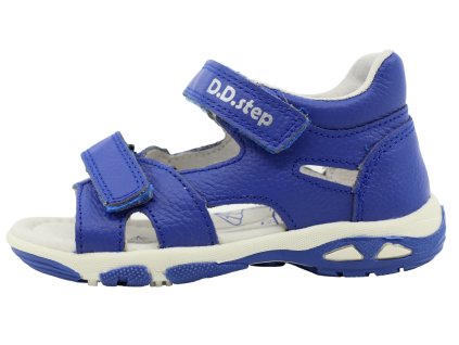 Letní chlapecké kožené sandálky D.D.STEP, model G290-41965AM bermuda blue