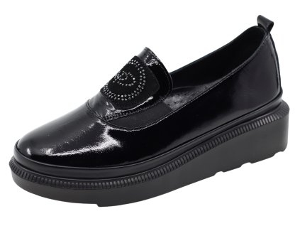Dámské lakované mokasíny GUERO, model G197-0405 black