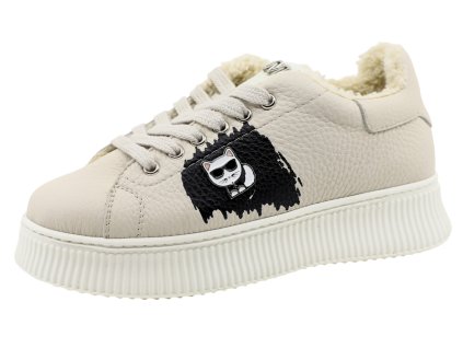 Dámské kožené zateplené tenisky LA PINTA, model 0137-300.2 704 beige