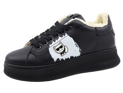 Dámské kožené zateplené tenisky LA PINTA, model 0137-300.2 701 black
