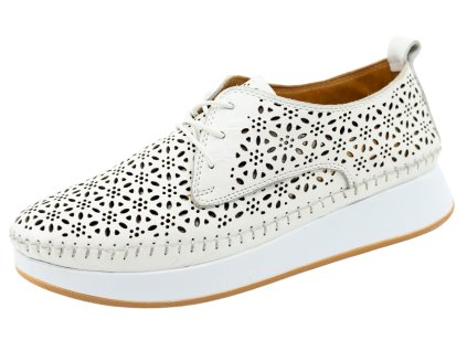 Dámské letní celokožené mokasíny URBAN LADIES 32-25 white