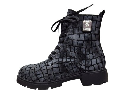 Dámské modré kotníkové boty GUERO, model P593-5344 62 vnější strana