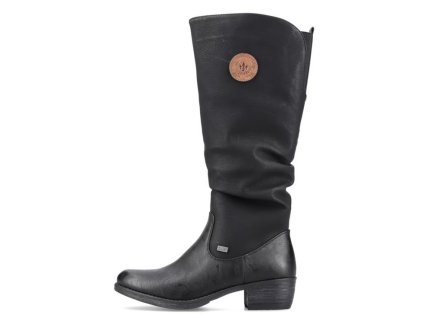 Dámské černé kozačky RIEKER 93157-00