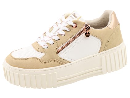 Dámské bílohnědé tenisky s.OLIVER, model 2177801.89D1 light brown comb. 1