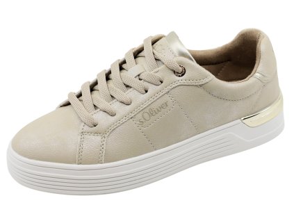 Dámské přírodní tenisky s.OLIVER, model 2177802.81D9 beige/gold