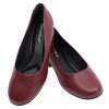 Vínové dámské lodičky Piccadilly 145052-5 s nízkým podpatkem, obě boty
