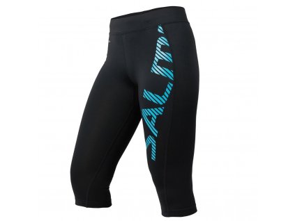 SALMING Capri Logo Tights Women Black/Light Blue