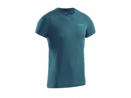 Běžecké tričko ULTRALIGHT s krátkým rukávem pánské petrol L