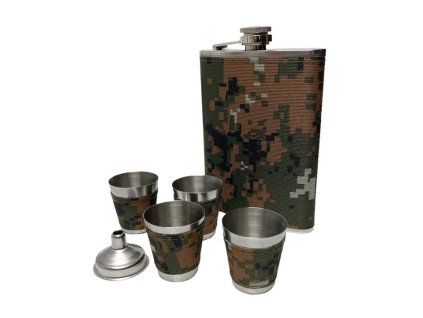 Darčeková butilková sada Camouflage v army štýle