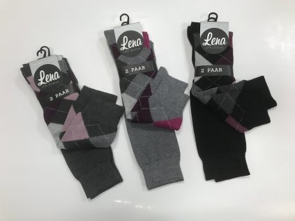 Akrylové podkolenky s vlnou LENA 2 páry