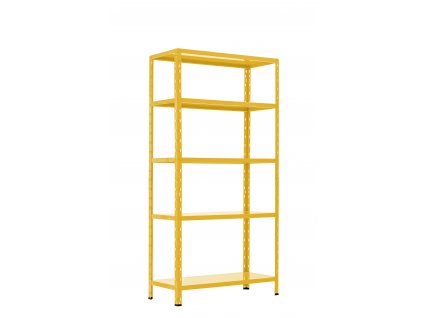 Policový regál Trestles Limited RP5 1800x900x400, nosnost 350 kg, 5 polic, žlutý