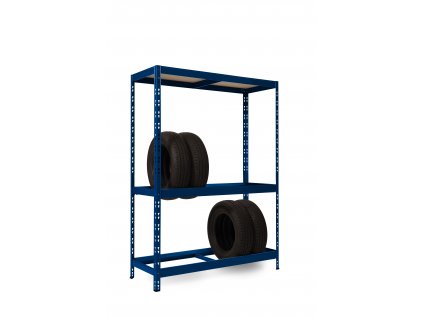 1125 2 regal na pneumatiky trestles rr2 1800x1000x500 nosnost 600 kg 3 police modry