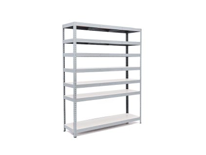 Policový regál Trestles RH 2200x1200x600, nosnost 1750 kg, 7 polic bílých