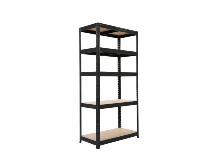 Policový regál Trestles RH 1800x800x400, nosnost 2250 kg, 5 polic (Barva černá)