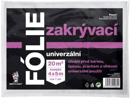 BALTOOL univerzální zakrývací fólie, 7 µ, 20 m², 4 × 5 m