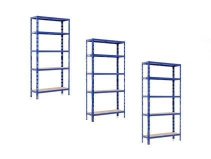 Balíček 3xSUPER HIT - Policový regál Trestles RNDU-KUI 1800x900x500, nosnost 875 kg, 5 polic (Barva černá)