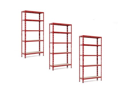 Balíček 3xSUPER HIT - Policový regál Trestles RNDU-KUI 1800x900x600, nosnost 875 kg, 5 polic (Barva černá)