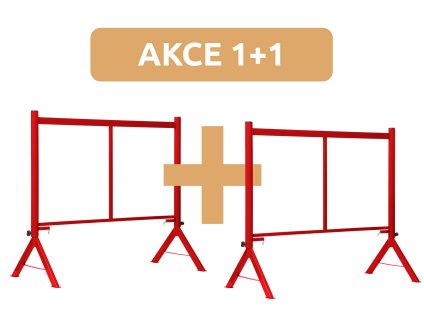 AKCE 1+1 Stavitelná stavební koza T5P-E-0 (Barva červená)