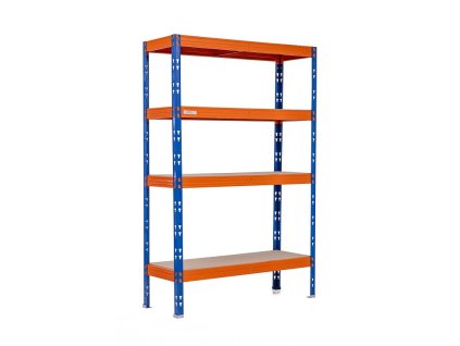 4681 profesionalni policovy regal rr1 1700x1200x400 nosnost 1800 kg 4 police oranzovo modry