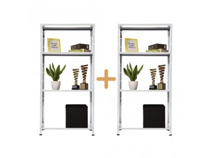619 akce 2x bazarovy policovy regal trestles rp6 1500x750x300 nosnost 200 kg 4 police svetle sedy