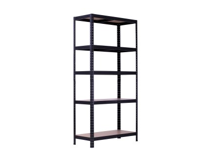MEGA HIT - Policový regál Trestles RHU 1800x900x400, nosnost 1250 kg, 5 polic, černý