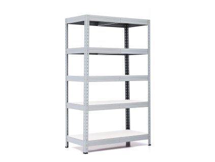 Policový regál Trestles RH 1500x900x450, nosnost 1750 kg, 5 polic bílých