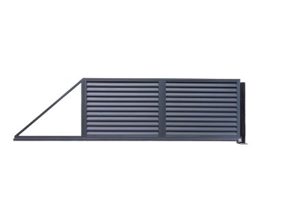 4069 pojezdova brana s lamelami z delka 4200 mm vyska 1461 mm