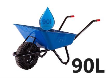 Taczka, 90 l, bez otworów, niebieska