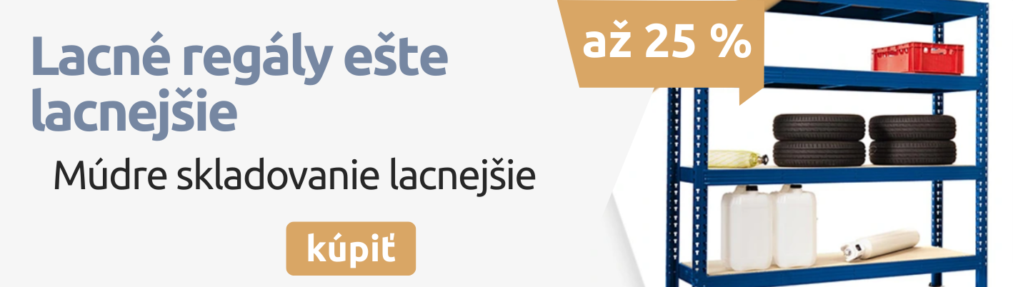 Regály so zľavou až 25 %!