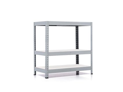 Policový regál Trestles RH 1000x800x500, nosnosť 1050 kg, 3 police bílé