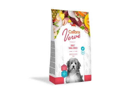 calibra verve dog adult small chicken duck