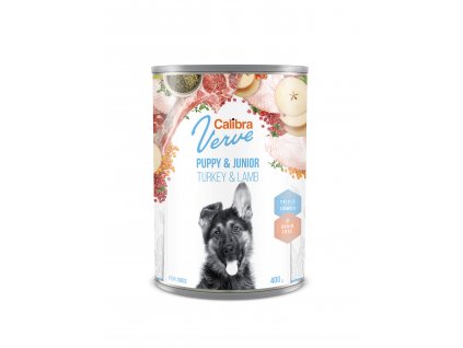 calibra verve konzerva puppy junior turkey lamb 400g