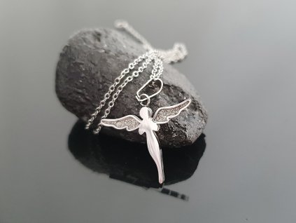 Ocelový přívěsek Anděl “Glistening Angel” stříbrná