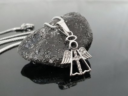 Ocelový přívěsek Andílek “Grace” stříbrná
