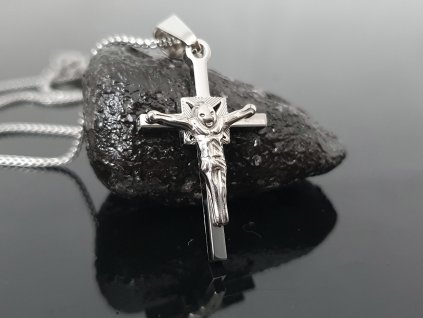 Ocelový křížek “Diabolic Fusion” stříbrná