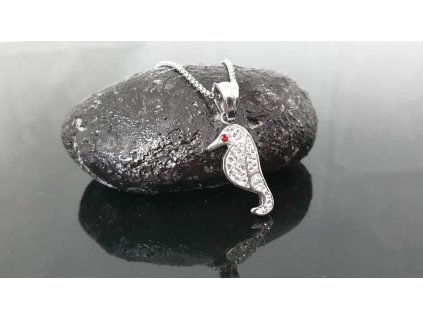 Ocelový řetízek “Mořský koník” stříbrná