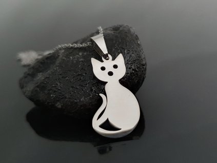 Ocelový řetízek “Kočička” stříbrná