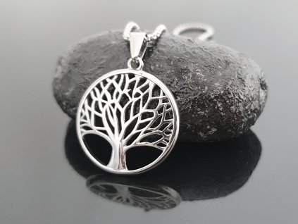 Ocelový řetízek Strom života  “Radiant Vitality” stříbrná