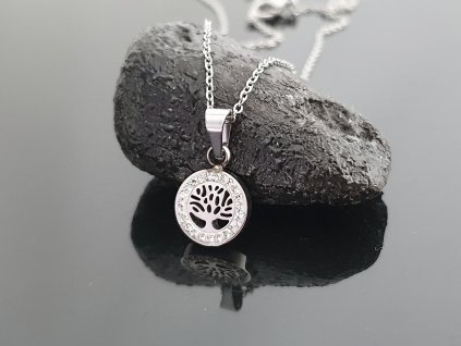Ocelový řetízek Strom života malý “Petite Circlet of Vitality” stříbrná