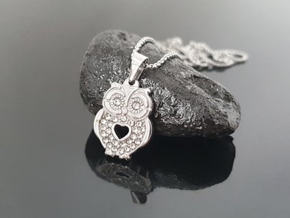 Ocelový řetízek “Sovička” stříbrná
