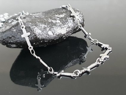 Ocelový řetízek Křížky “Cross Charm” stříbrná