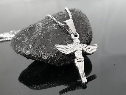 Ocelový přívěsek Andílek “Guardian Angel” stříbrná