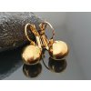 Ocelové náušnice Kuličky “Gold Elegance” zlatá