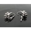 Luxusní ocelové náušnice s Květy “Petal Sparkle” stříbrná