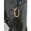 Ocelové náušnice Kroucené kruhy”Twisted Circles” zlatá