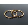 Ocelové náušnice Kroucené kruhy “Spiral” zlatá