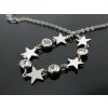 Ocelový náramek s hvězdičkami Starlight stříbrná