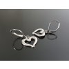 Ocelové náušnice Srdíčka “Heartfelt Dangles” stříbrná